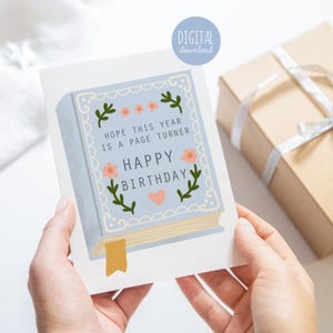 Buchliebhaber Geburtstagskarte Digitale alles Gute zum Geburtstagkarte Geschenk für Buchclub Freund Geschenk Leseliebhaber Geburtstagsgeschenk für Mama Kathrin Legg