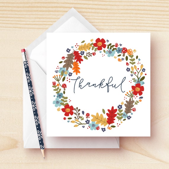Bulk Thankful Card Set Bulk Thanksgiving Card Pack Etsy