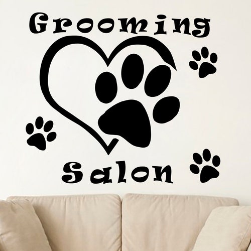 Dog Grooming Watercolor Print Dog Groomers Salon Wall Art Dog Etsy
