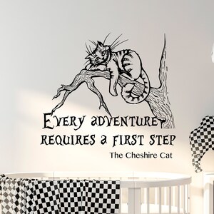 Alice Im Wunderland Zitat Wand Vinyl Aufkleber Cheshire Katze Etsy