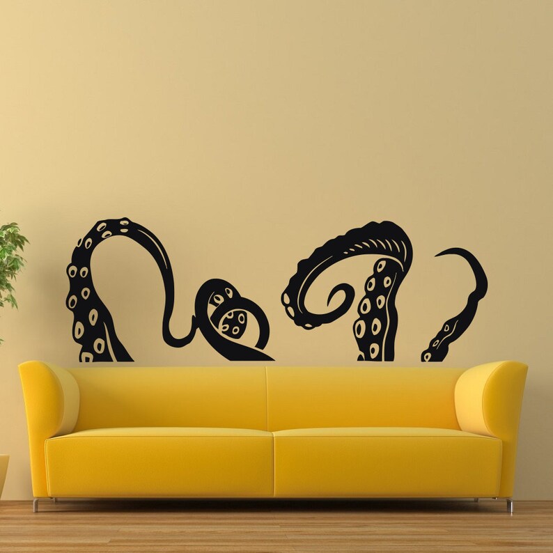 Vinyl Wall Decals Octopus Sprut Poulpe Tentacles Dorm Office Etsy