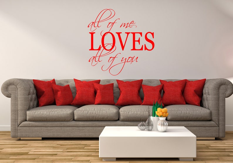 Love Wall Decal Love Vinyl Sticker Valentines Day Wall Etsy