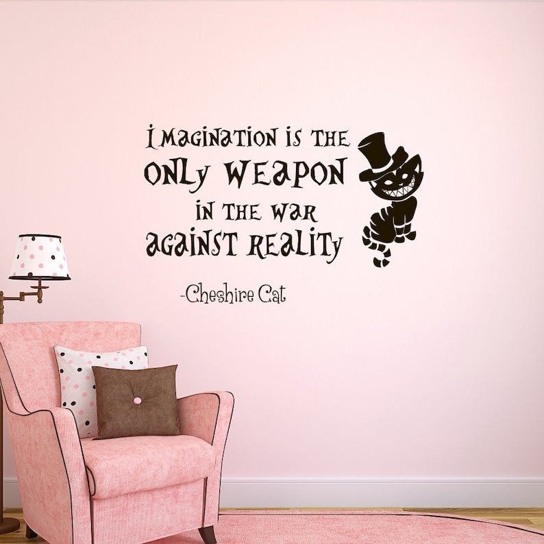 Alice im Wunderland Wand Aufkleber Cheshire Katze Zitat Etsy