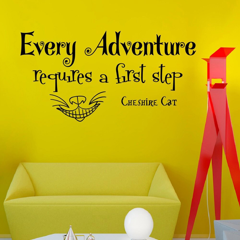 Wall Decals Alice in Wonderland Quote Decal Every adventure Etsy