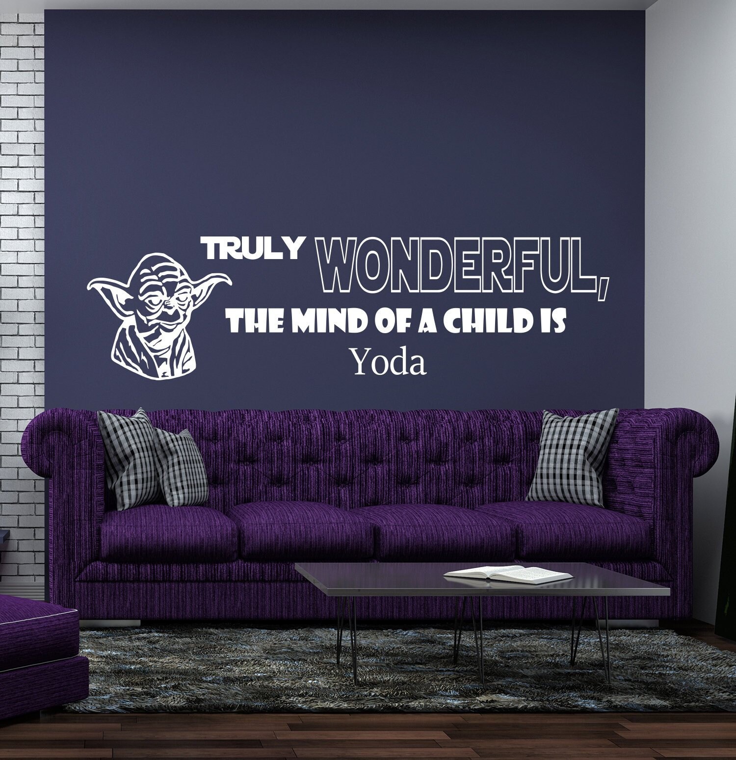 Wall Decals Yoda Star Wars Quote Decal Truly Wanderful Sayings Etsy