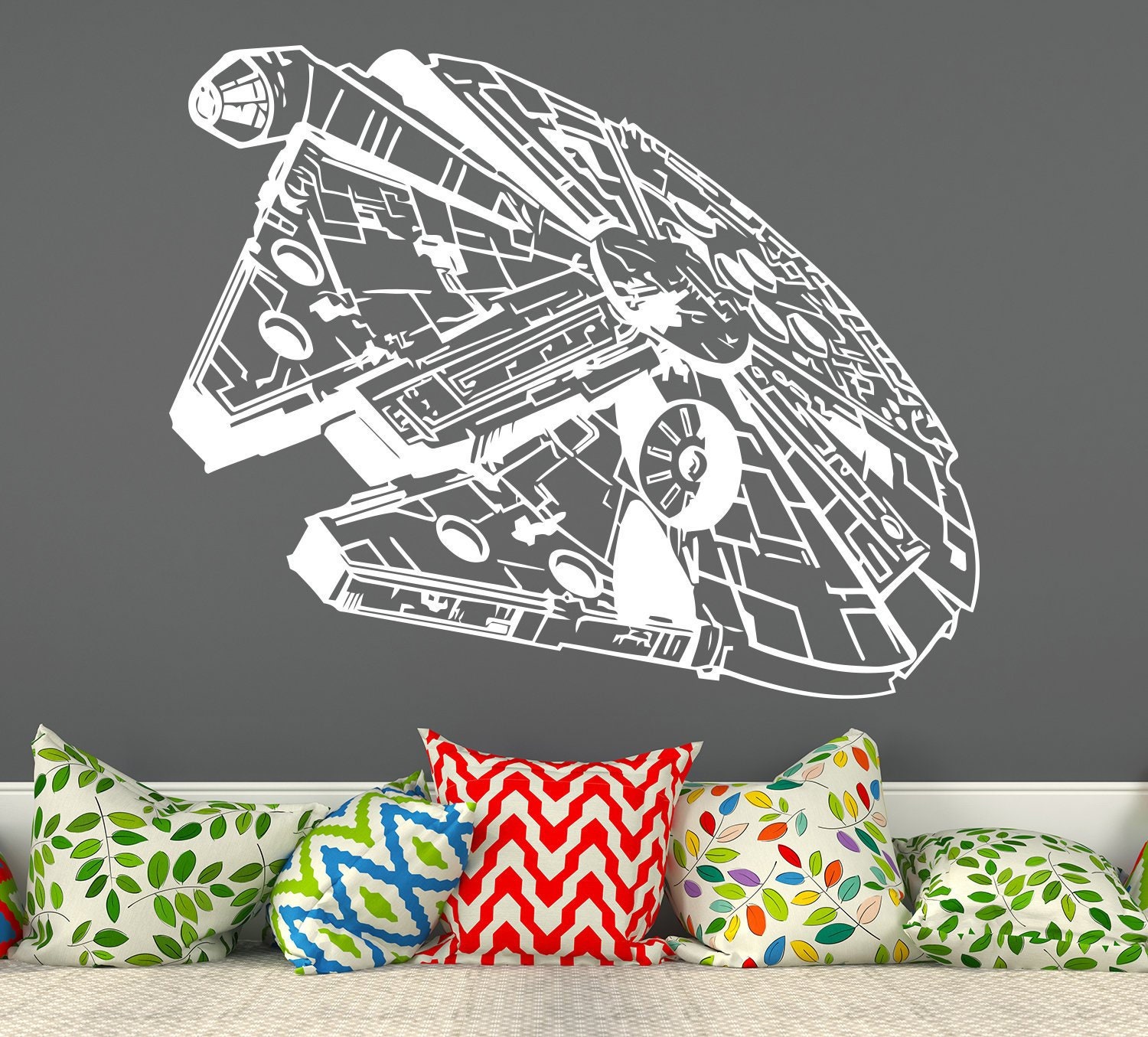 Wall Decals Vinyl Sticker Decal Star Wars Millennium Falcon Etsy
