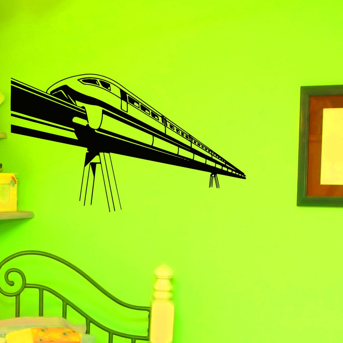 Wall Decals Vinyl Sticker Art Home Decor Design Mural Train Etsy