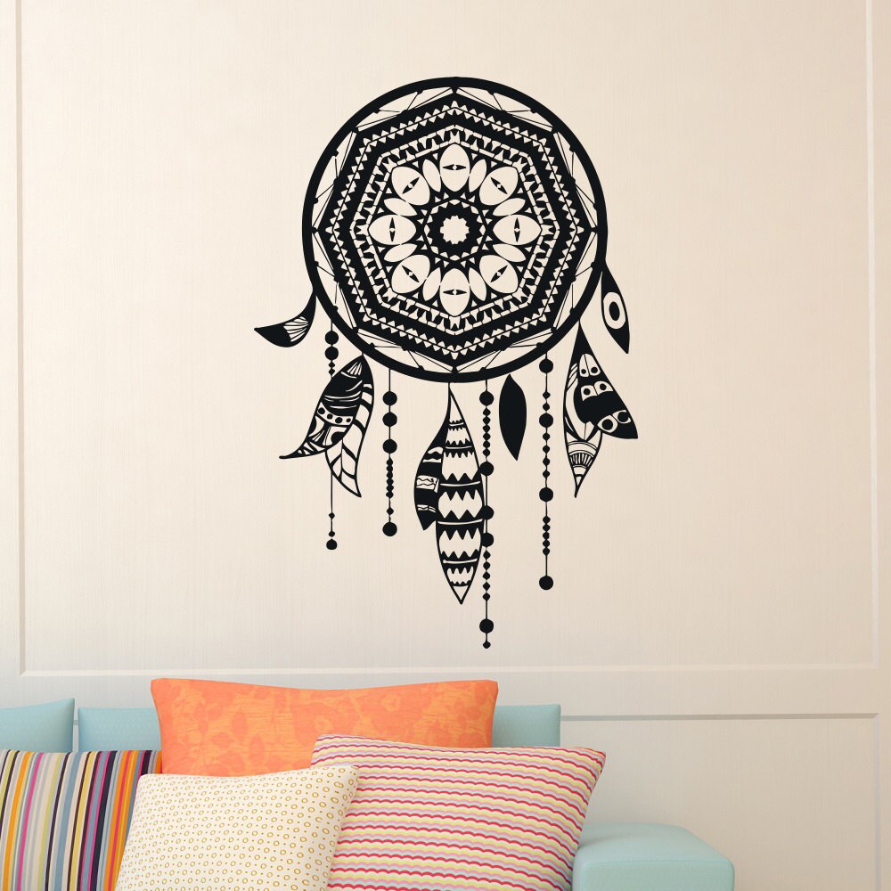 Feather Flower Dream Catcher Wall Sticker Kids Nursery Decal Home Decor Art Gift Feather Flower Dream Catcher Wall Sticker Kids Nursery Decal Home Decor Art Gift