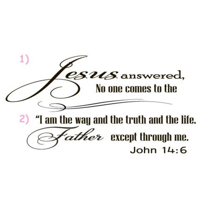 Vinyl Wall Decals Quotes Sticker Home Decor Mural Bible Verse | Etsy