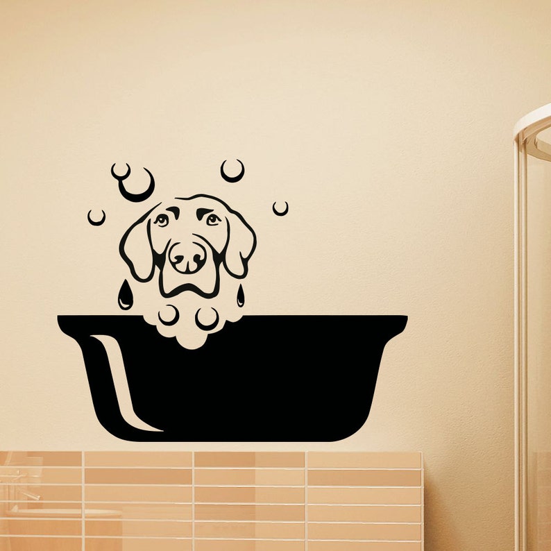 Dog Wall Decal Pets Grooming Salon Decals Vinyl Sticker Dog Etsy