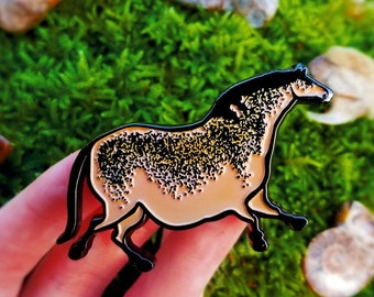 Large Horse Cave Pin - Lascaux Chauvet Prehistoric Paleolithic Chonky hoss honse pony