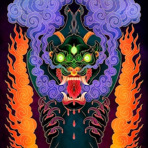 Pussycat  Lustre print Psychedelic Leopard Panther