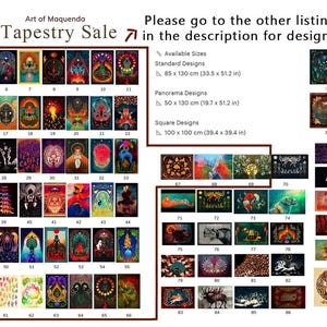 Art Tapestries  SELECTION TWO -  Wall Art Tapestry Fabric Occult Pagan Tarot Visionary Psychedelic Animism