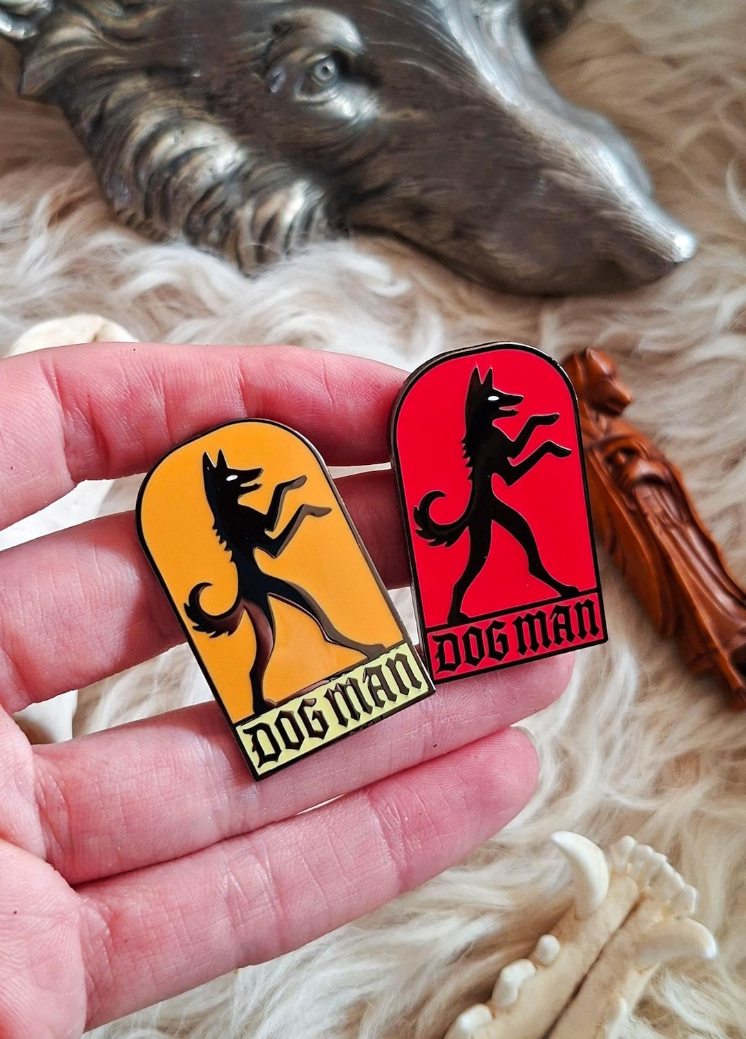 Dog Man Enamel Pin - Werewolf Lycan Therian Canine - Etsy