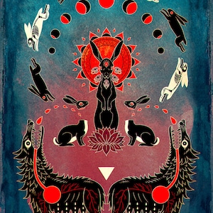 What is, is what must be  Lustre print - Watership down Black Rabbit Fox El-Ahrairah