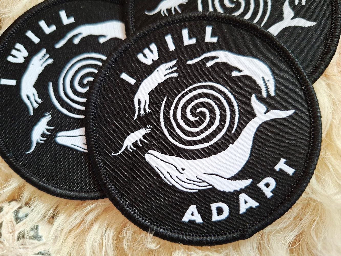 I Will Adapt - Woven Patch - Evolution Biology Science Nature Whale - Etsy