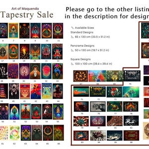 Art Tapestries  SELECTION ONE -  Wall Art Tapestry Fabric Occult Pagan Tarot Visionary Psychedelic Animism