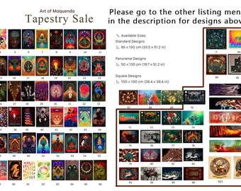 Art Tapestries  SELECTION ONE -  Wall Art Tapestry Fabric Occult Pagan Tarot Visionary Psychedelic Animism