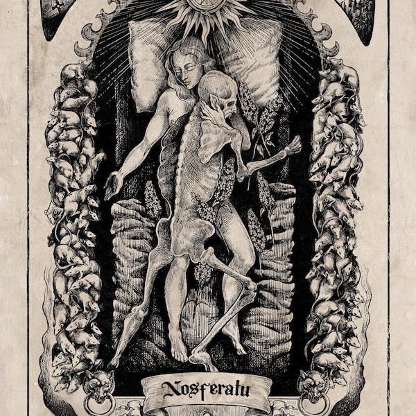 Nosferatu print -  Vampire Tarot Macabre Art