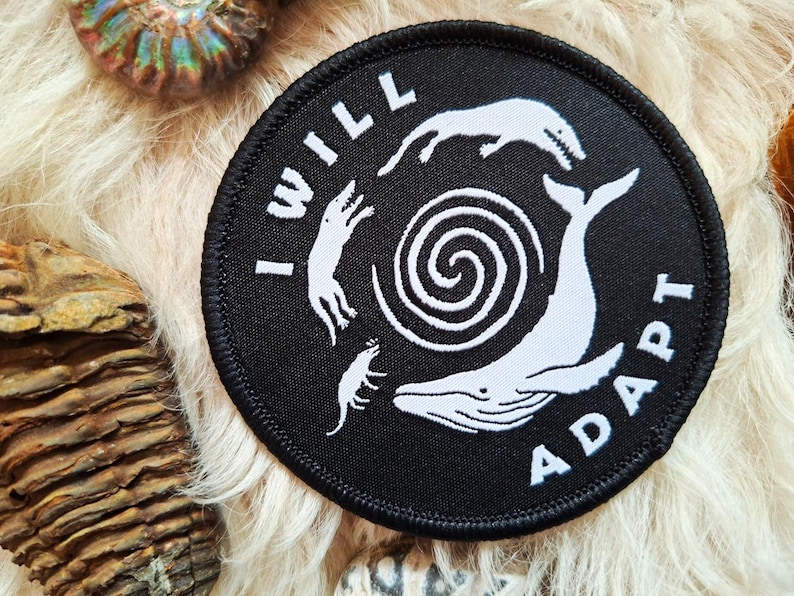 I Will Adapt - Woven Patch - Evolution Biology Science Nature Whale - Etsy