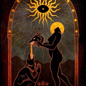 Fool's Gold  Lustre print       -   Occult Pagan Spiritual Tarot Spiritual Wall art