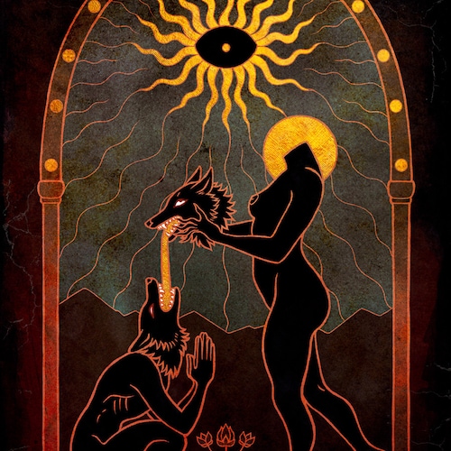 Fool's Gold  Lustre print       -   Occult Pagan Spiritual Tarot Spiritual Wall art