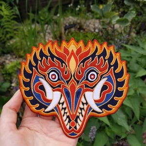 LIMITED EDITION Garuda Bird Spirit On Embroidered Patch crow raven psychedelic