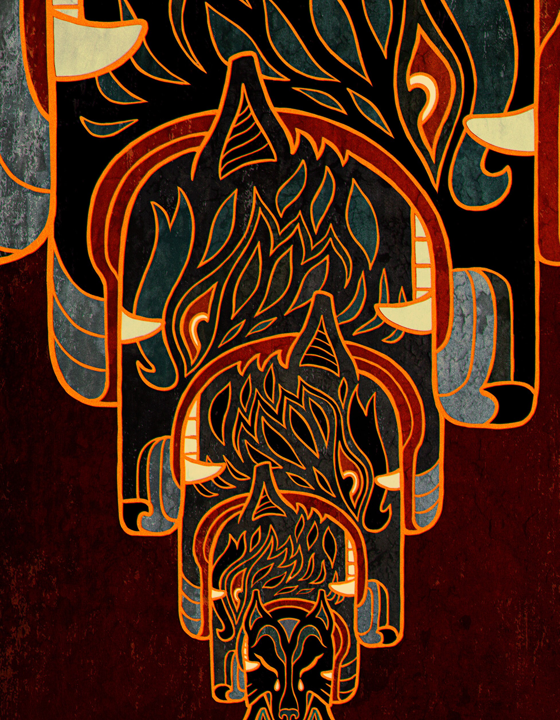 Sins Lustre Print - Generational Trauma Wolf Family Wall Art - Etsy