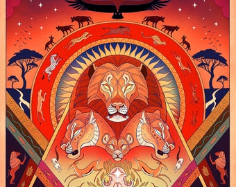 Circle of Life Luster print - Lion King Africa Nature spiritual