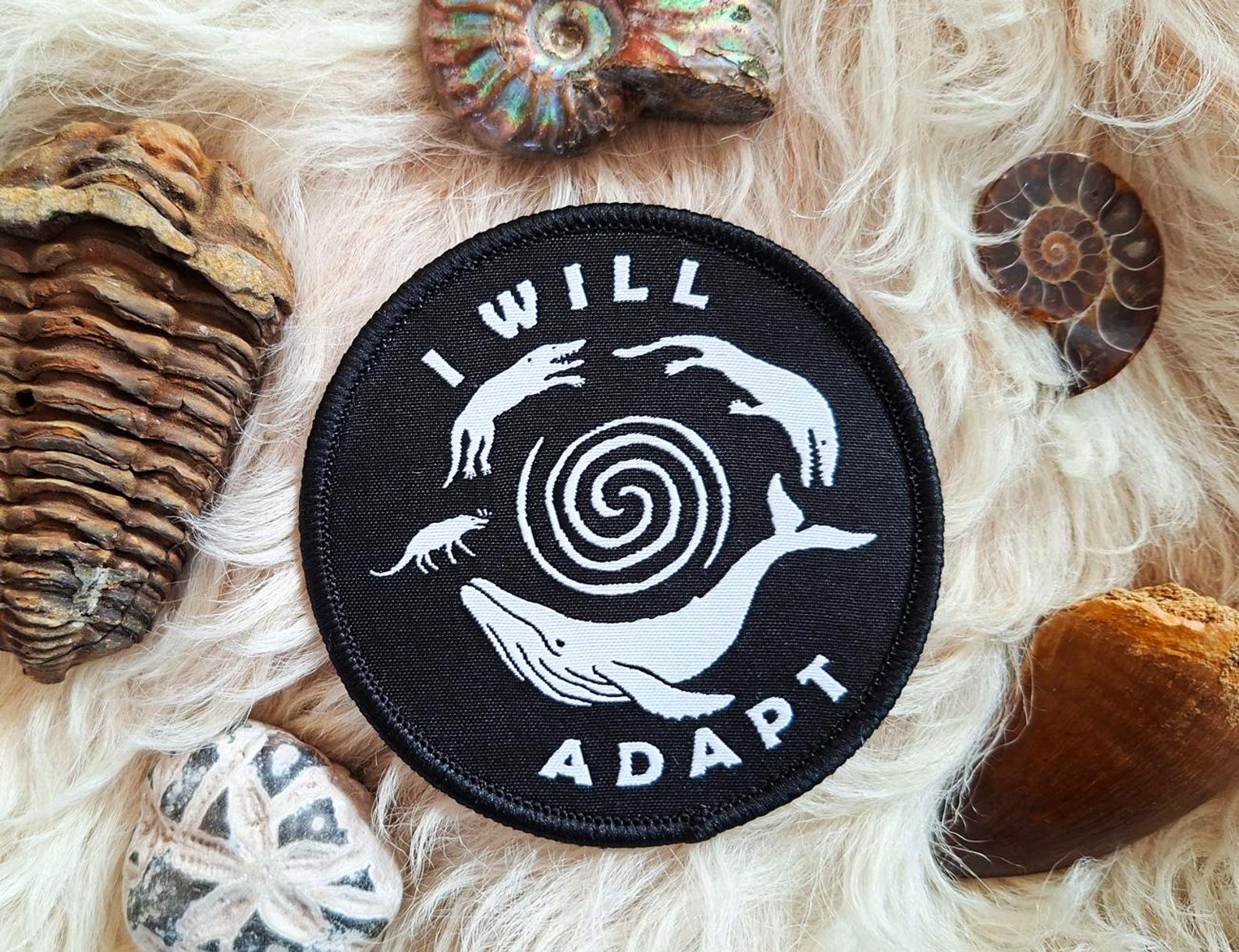 I Will Adapt - Woven Patch - Evolution Biology Science Nature Whale - Etsy