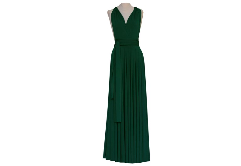 dark green infinity dress