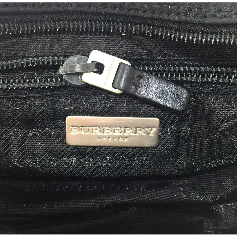 BURBERRY London Vintage Black Canvas Fanny Pack Waist Bag Etsy