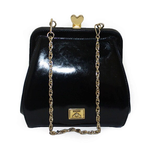 moschino patent leather bag