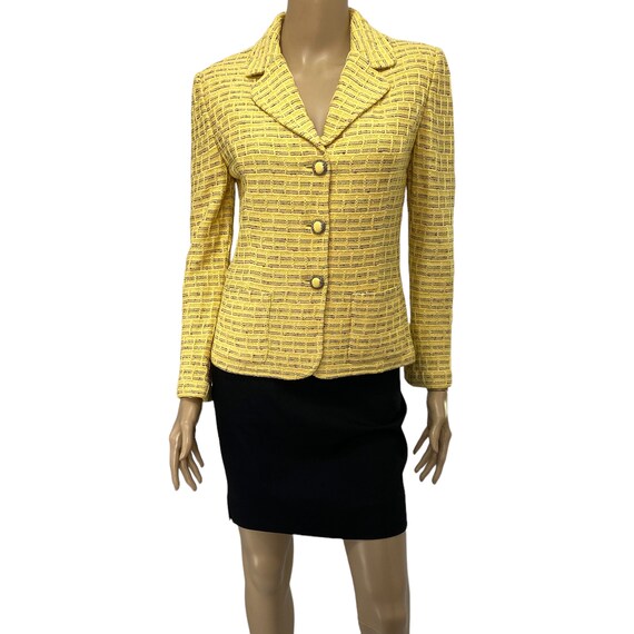 St John Collection by Marie Gray Vintage Yellow Multi Tweed Jacket