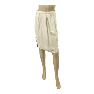 Louis Vuitton - Authenticated Skirt - Silk Beige Plain for Women, Never Worn, with Tag