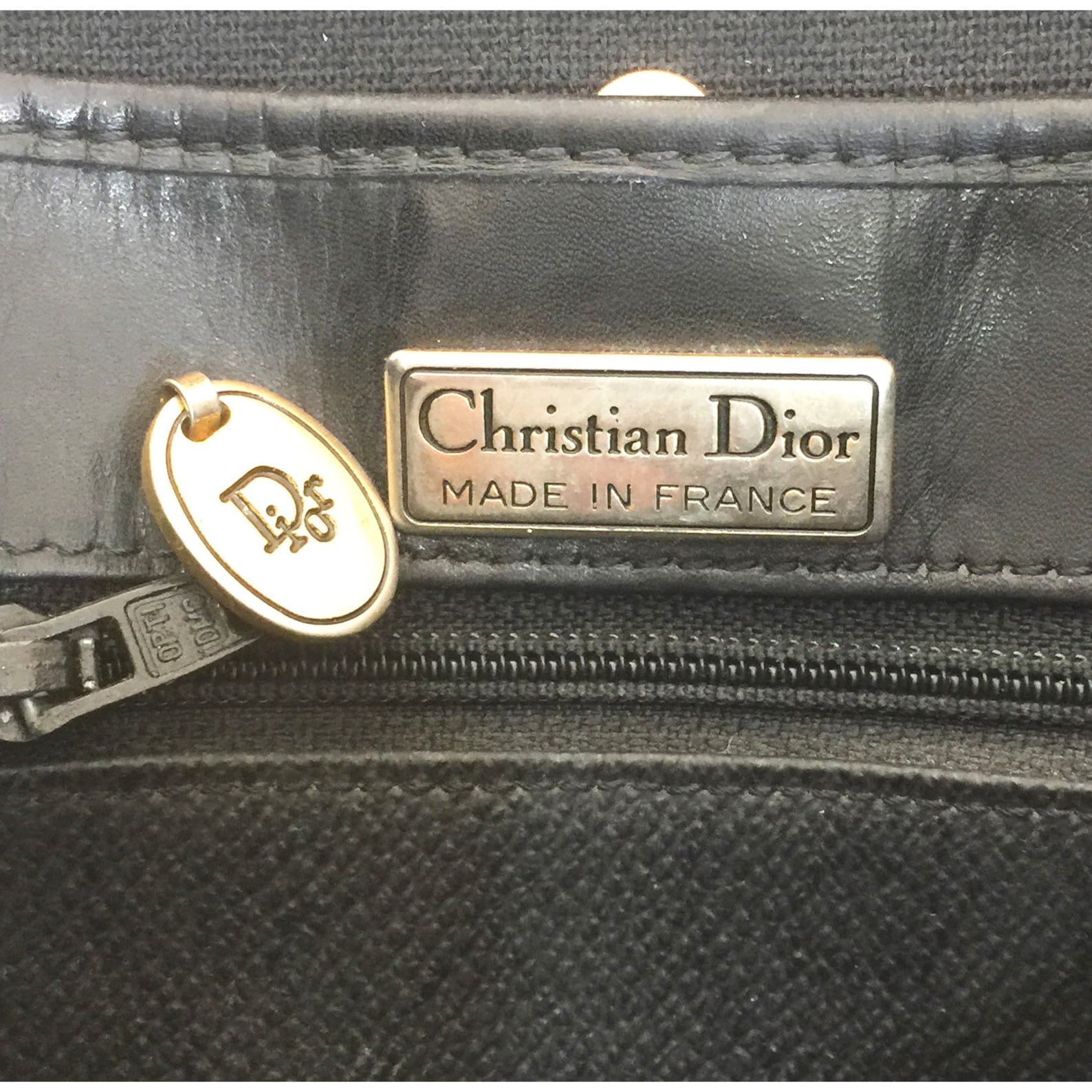 CHRISTIAN DIOR Vintage Black Leather Shoulder Bag | Etsy