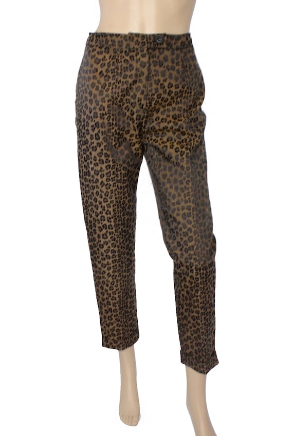 black leopard print jeans