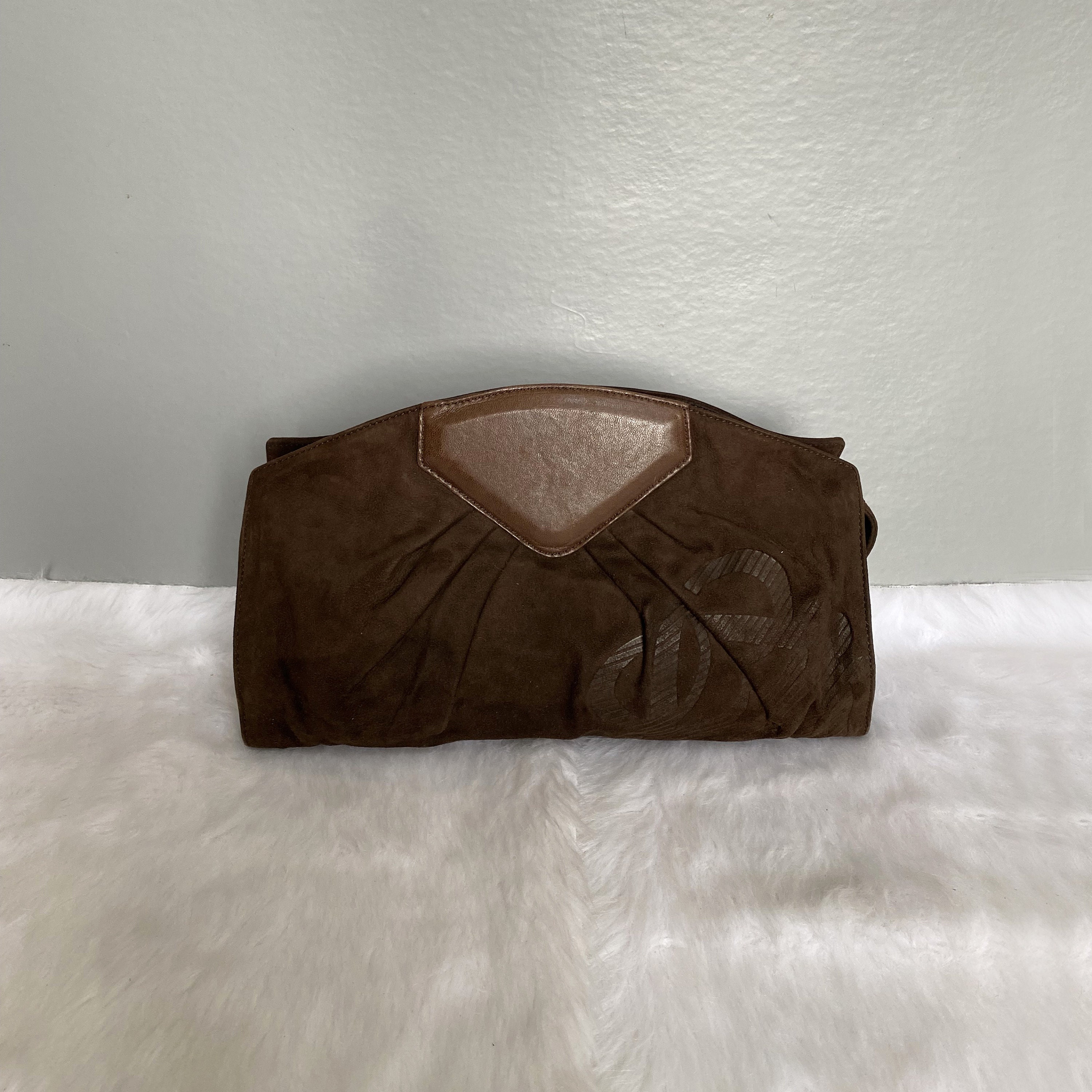 Used Loewe Vintage Bag Shoulder Leather Logo Brown Sr3 Oh Ladies Vector Old  Clo