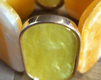 SALE Chunky fashion bracelet bangle  yellow