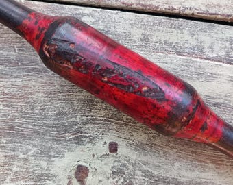 Antique Indian hardwood chapati rolling pin kitchen