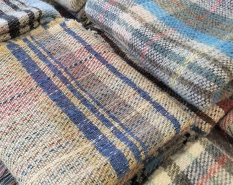 Recycled Welsh woolen blanket throw assorted random gift made in Wales