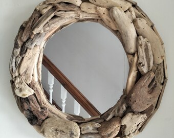 Driftwood mirror wall decor rustic home