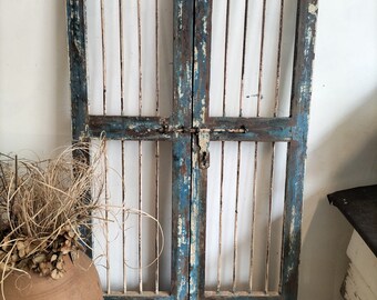 Antique Indian shutter doors iron rails