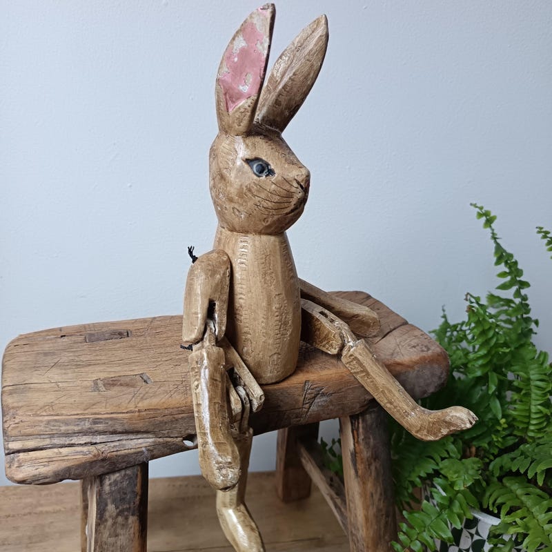 Wooden Hare for Shelf - Etsy UK