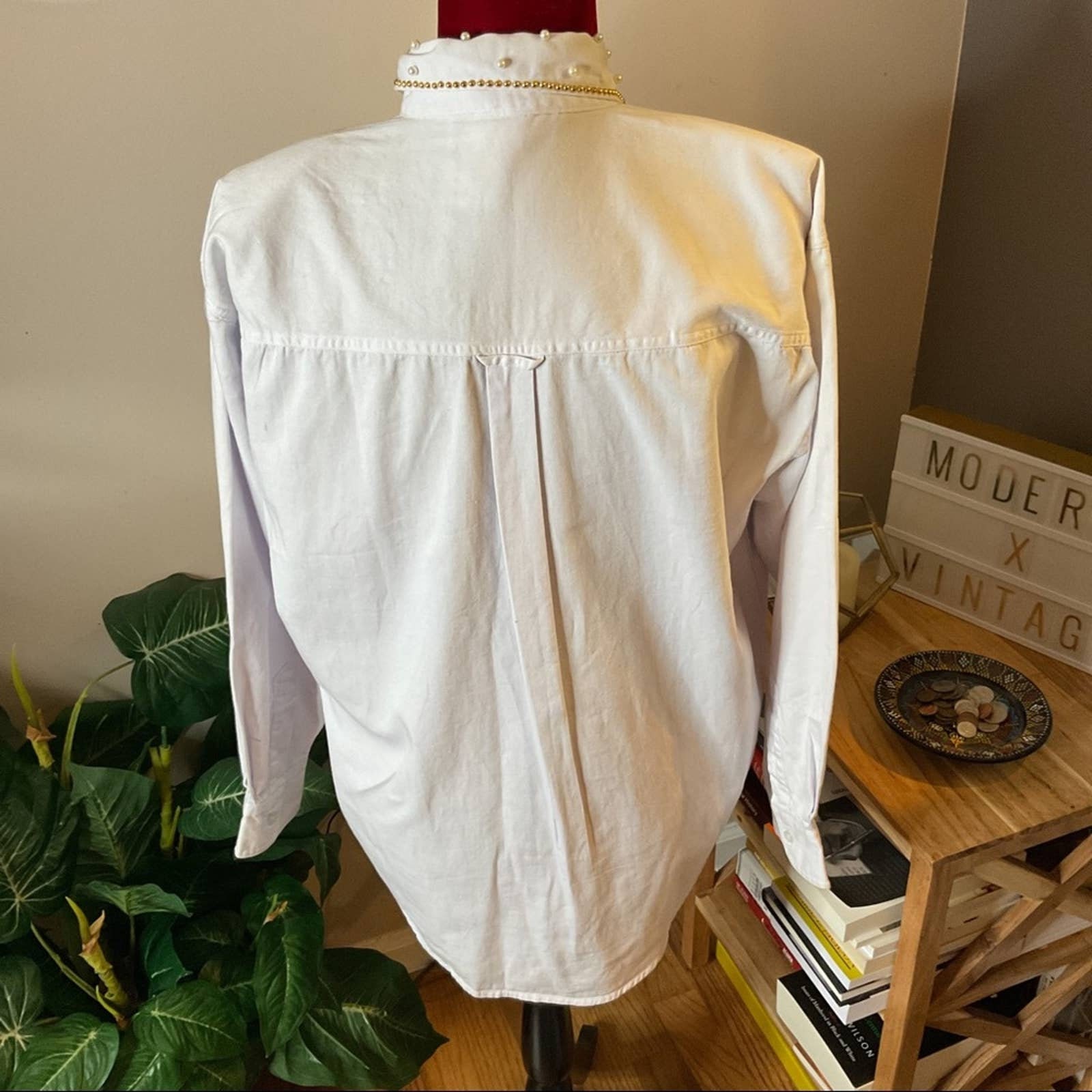 Vintage 80s Clodia Dee White Denim Shirt Size M Long Sleeve - Etsy