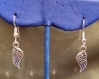 Angel Wing 3D Earrings Silver