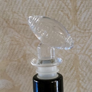 Football Clear Lucite Wine Bottle Stopper