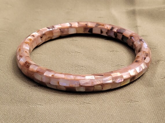 Abalone Round Bangle Bracelet - image 2