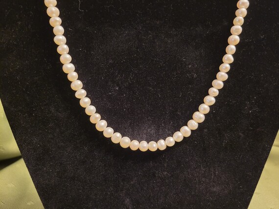 Genuine Pearl Necklace 16" - image 1