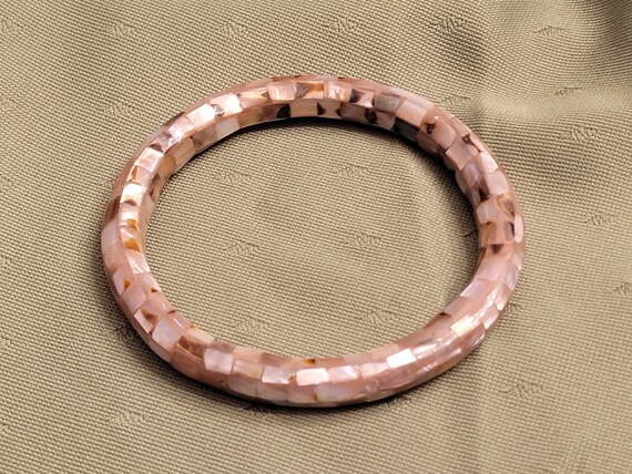 Abalone Round Bangle Bracelet - image 1